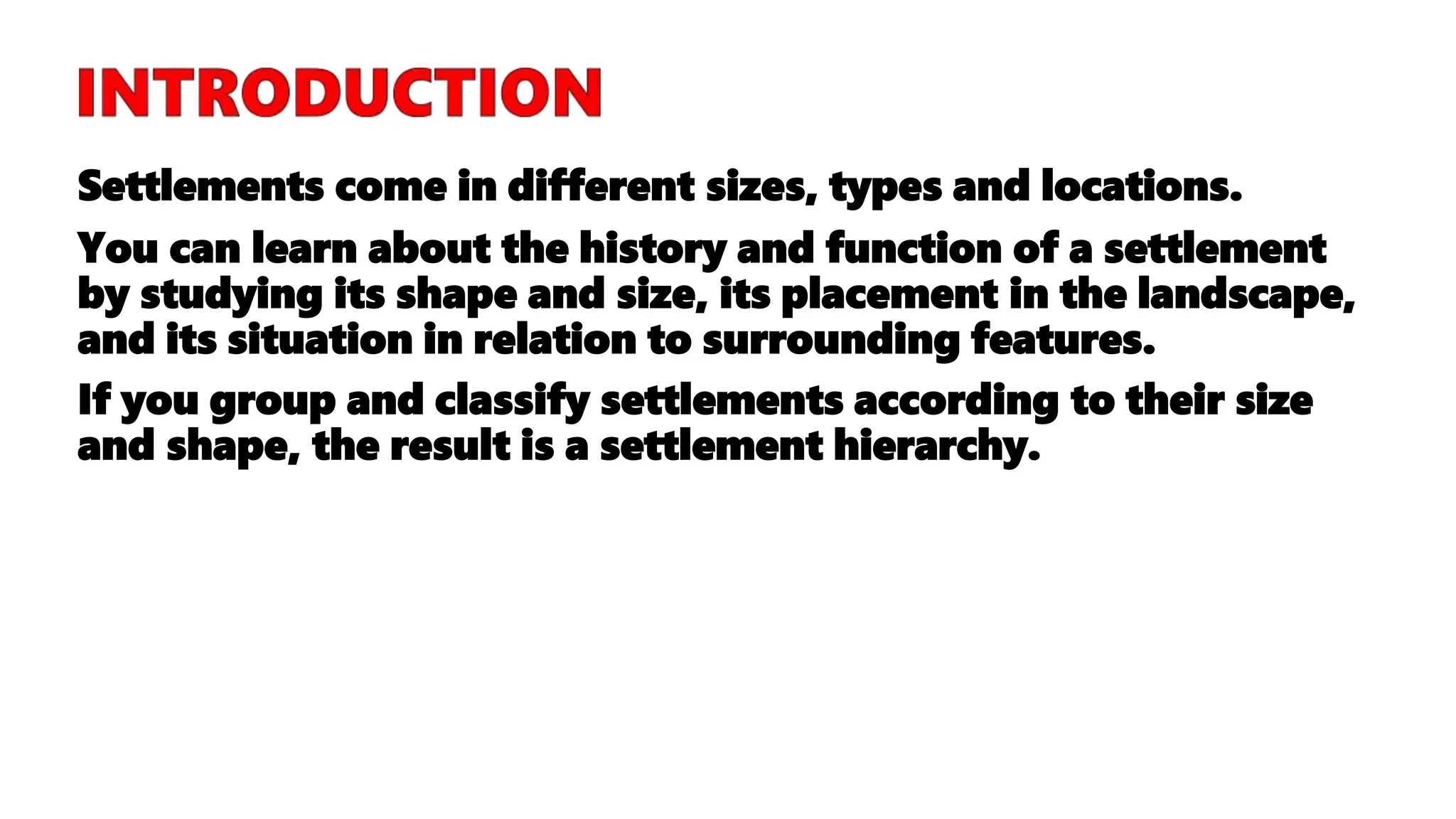 Geography Igcse Urban Settlements Secondary Level Pptx