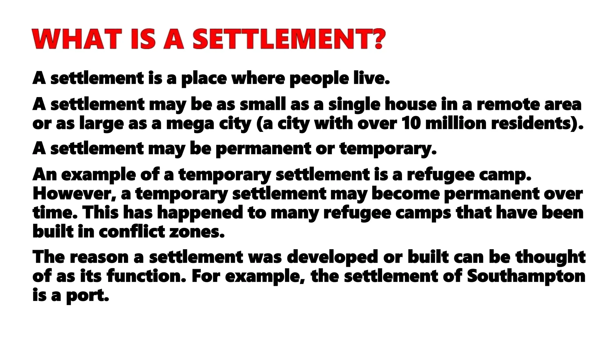 Geography Igcse Urban Settlements Secondary Level Pptx