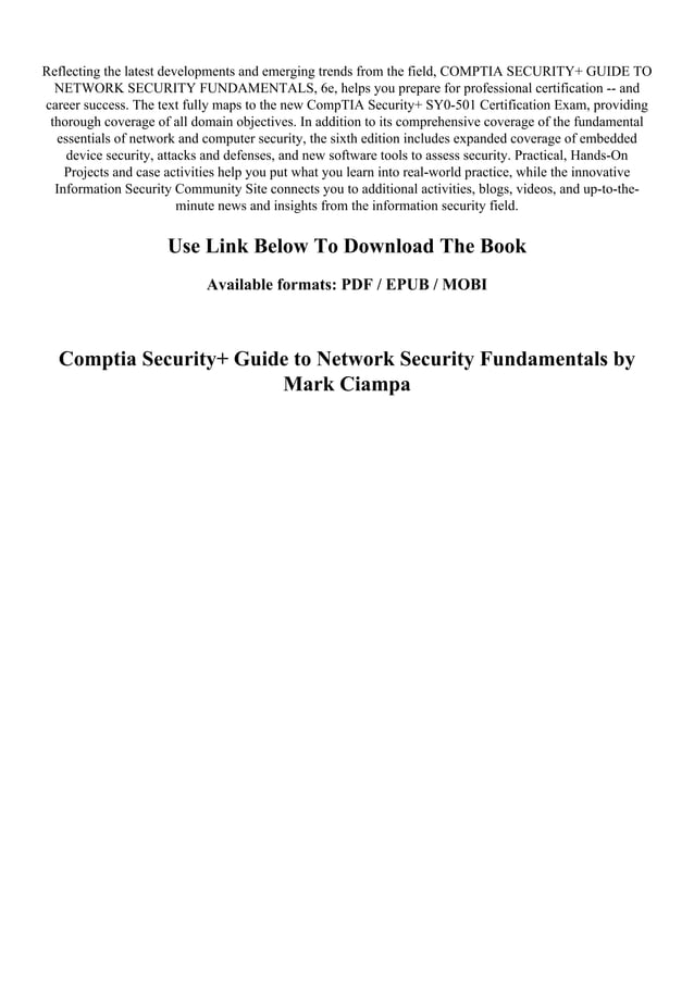 ~[PDF Gratuito]~ Comptia Security+ Guide to Network Security ...