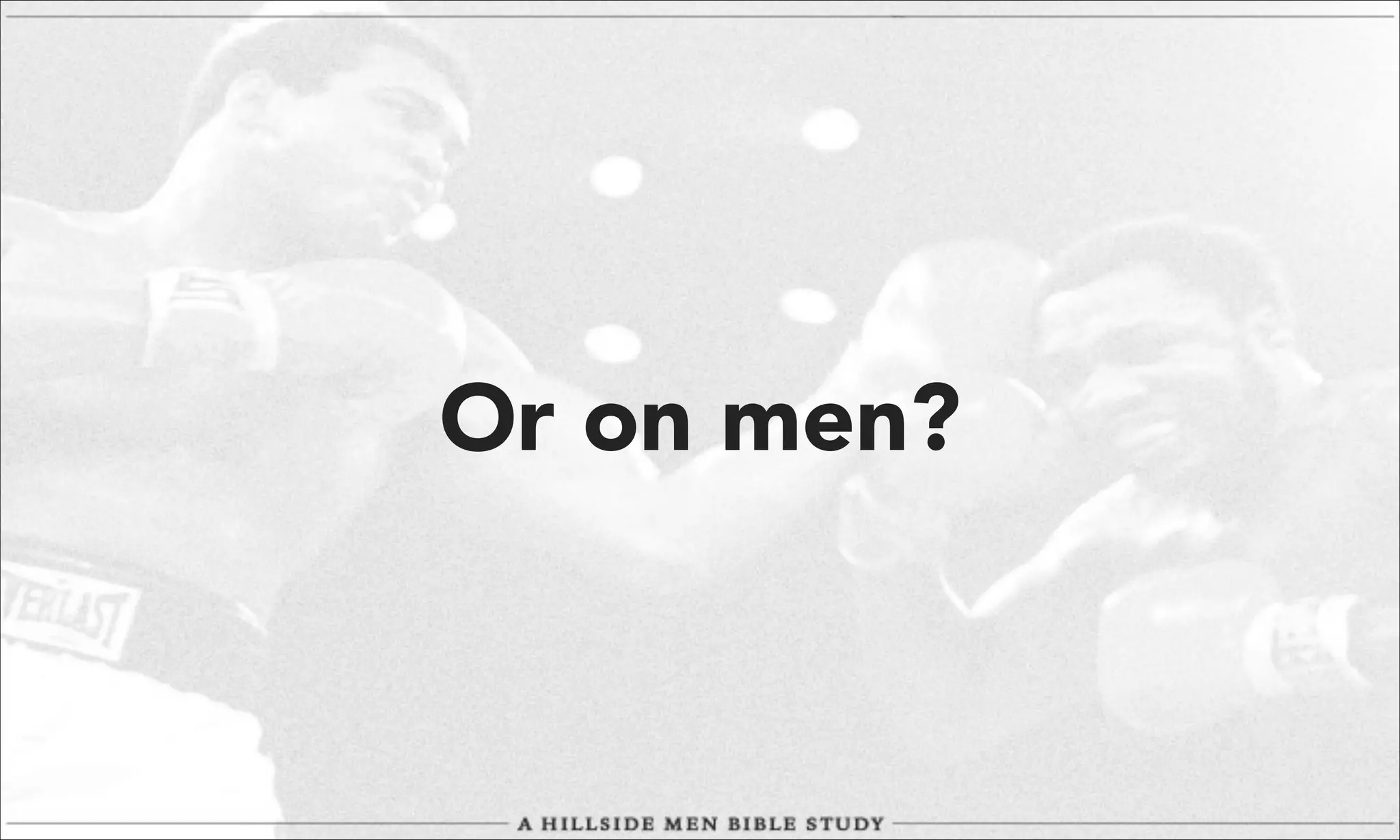 Or on men?

 