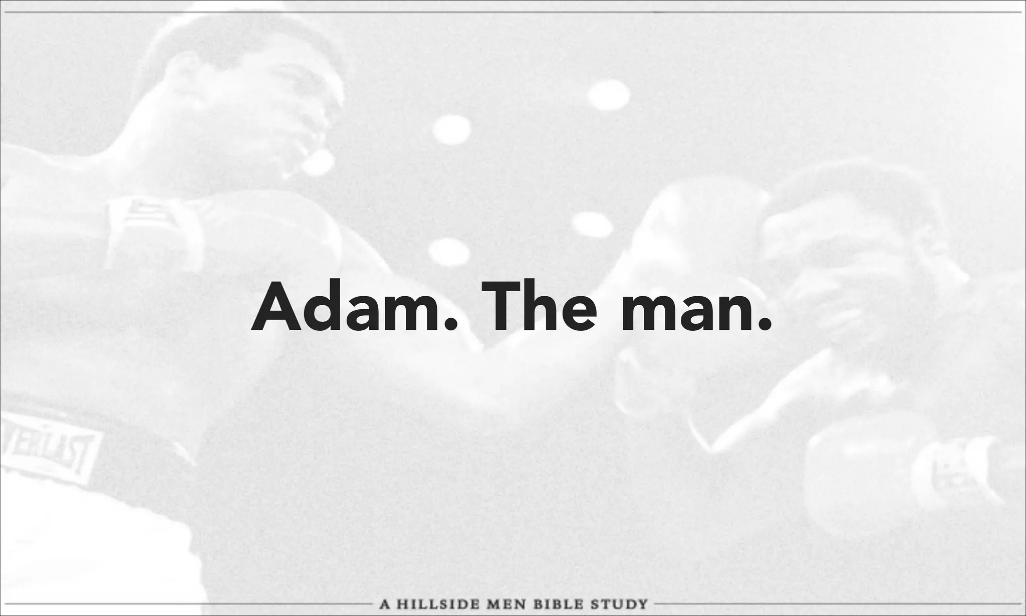 Adam. The man.

 