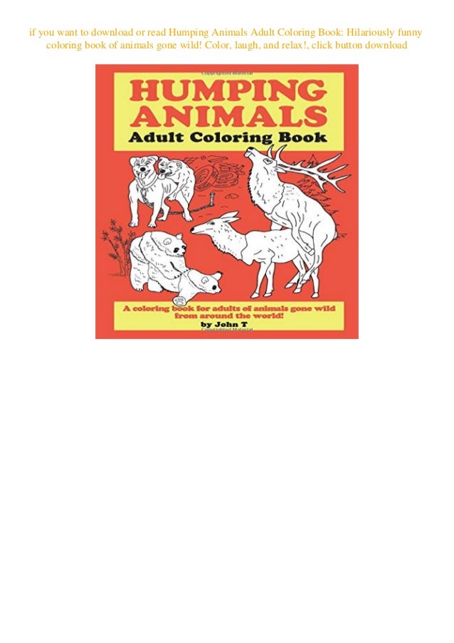 [PDF] Humping Animals Adult Coloring Book Hilariously funny coloring ...