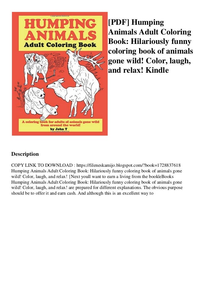 [PDF] Humping Animals Adult Coloring Book Hilariously funny coloring ...