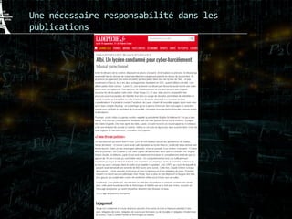 Une nécessaire responsabilité dans les
publications
 