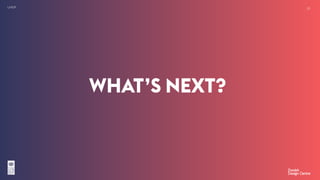UNDP
WHAT’S NEXT?
20
 