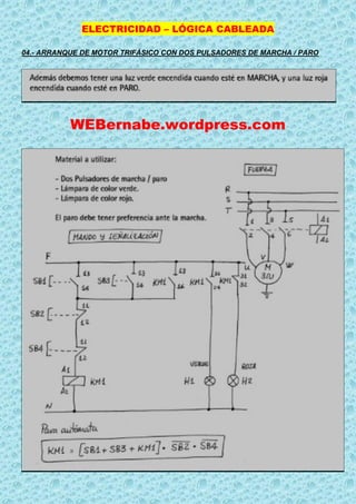 ELECTRICIDAD – LÓGICA CABLEADA

04.- ARRANQUE DE MOTOR TRIFÁSICO CON DOS PULSADORES DE MARCHA / PARO




           WEBernabe.wordpress.com
 