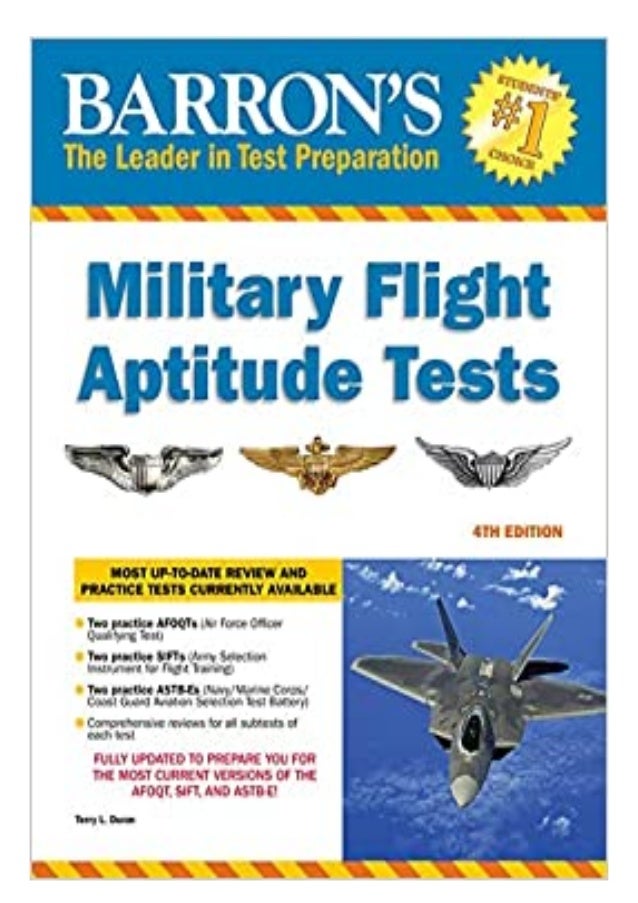 Barron S Military Flight Aptitude Tests 3rd Edition