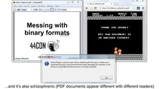 ...and it’s also schizophrenic (PDF documents appear different with different readers)
 
