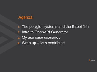 Api Bable apidays LIVE Australia 2021 - OpenAPI Generator - The Babel Fish of the ...