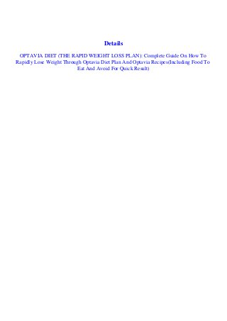 Pdf Optavia Diet The Rapid Weight Loss Plan Complete Guide On How Pdf Optavia Diet The Rapid Weight Loss Plan Complete Guide On How