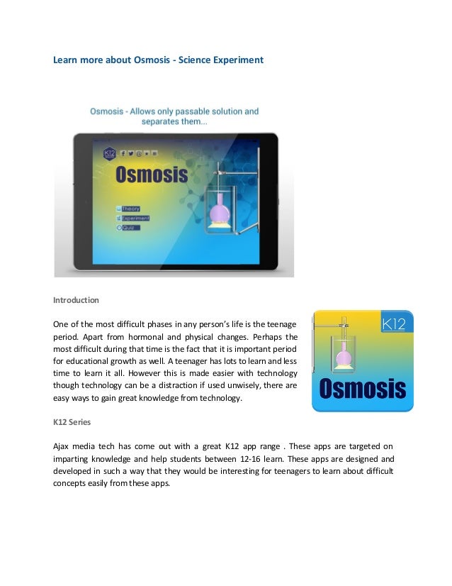 Osmosis Science Experiment