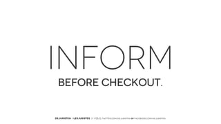 INFORM
BEFORE CHECKOUT.

DEJURISTEN - LESJURISTES // VOLG: twitter.com/deJuristen oF facebook.com/deJuristen

 