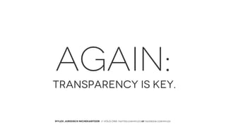 AGAIN:
TRANSPARENCY IS KEY.

MYLEX JURIDISCH NICHEKANTOOR // VOLG ONS: twitter.com/MYLEX oF facebook.com/MYLEX

 