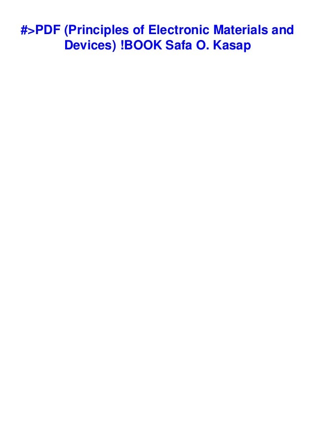 >PDF (Principles of Electronic Materials and Devices) !BOOK Safa O. Kasap