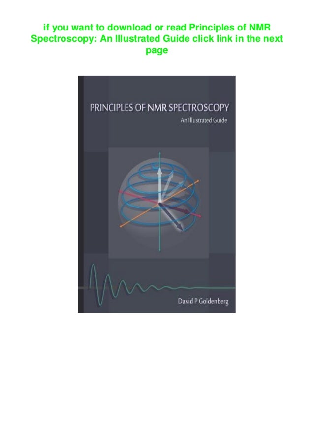 ( PDF ) Principles of NMR Spectroscopy An Illustrated Guide