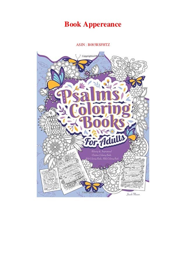 Pdf Psalms Coloring Books For Adults Relaxing Inspirational Chris