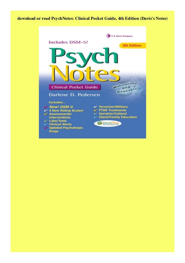 Pdf Psychnotes Clinical Pocket Guide 4th Edition Davis S Notes