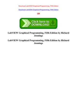 PDF READ FREE LabVIEW Graphical Programming, Fifth Edition ^DOWNLOAD E ...