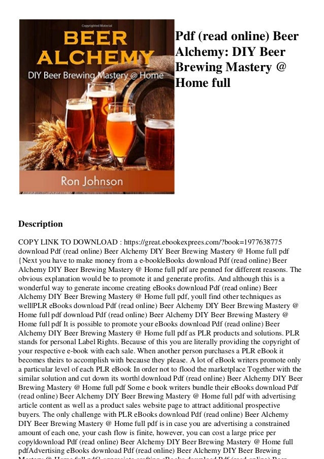 Beer alchemy