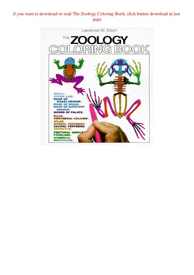 Download Pdf Read Online The Zoology Coloring Book