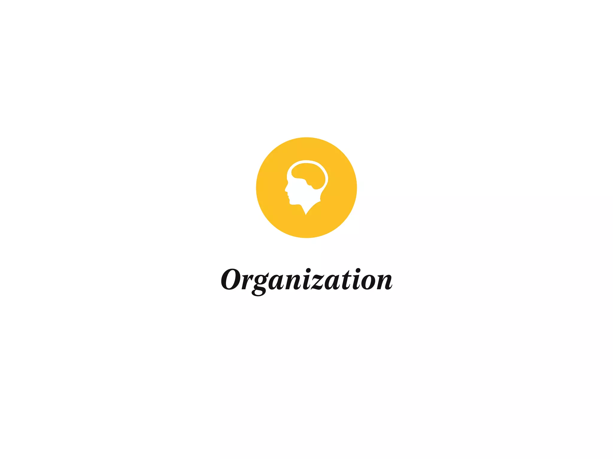 Organization
 