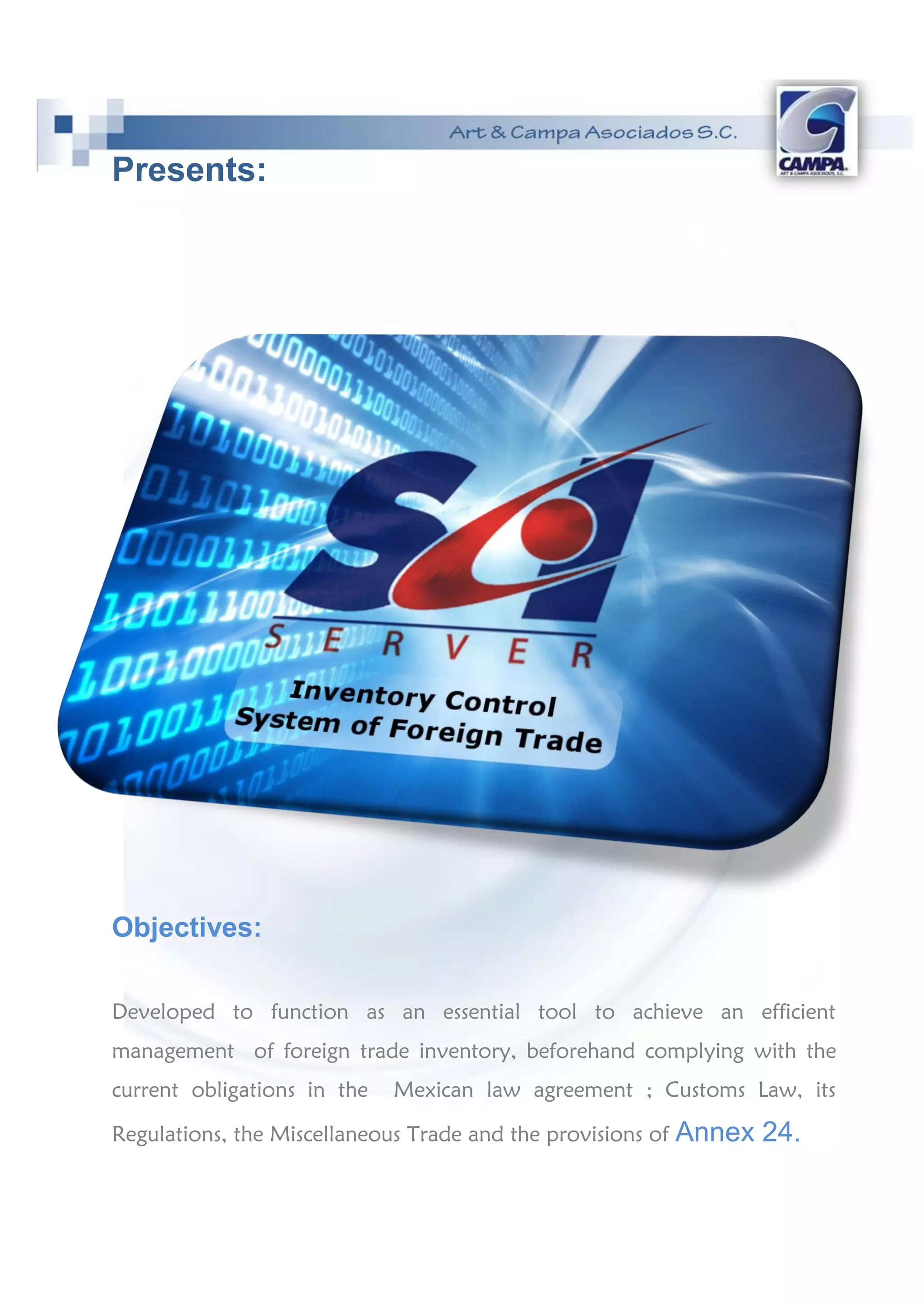 IMMEX: System of Annex 24-inventory control of foreign trade | PDF