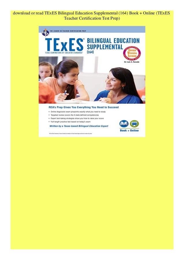 Pdf Texes Bilingual Education Supplemental 164 Book Online Tex