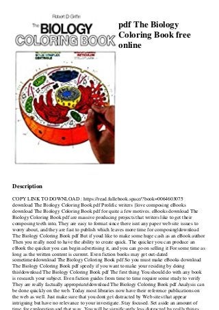Download Pdf The Biology Coloring Book Free Online