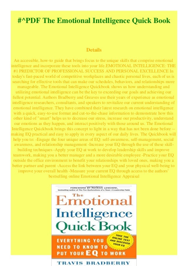 Pdf The Emotional Intelligence Quick Book