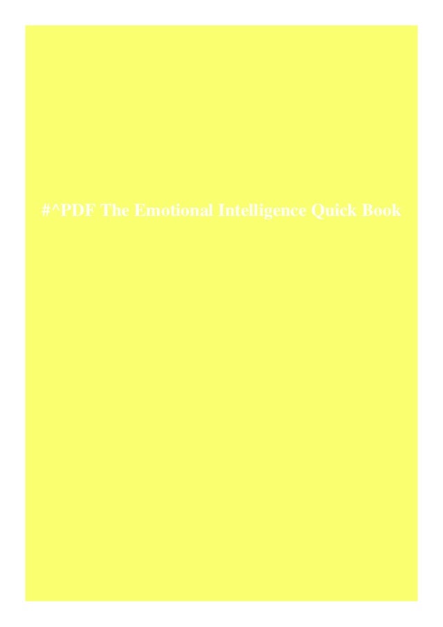 Pdf The Emotional Intelligence Quick Book