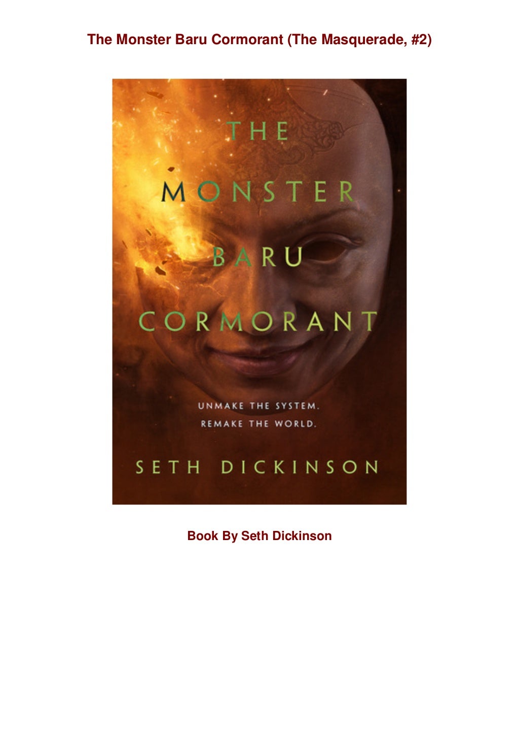 [PDF]The Monster Baru Cormorant (The Masquerade, 2)bySeth Dickinson