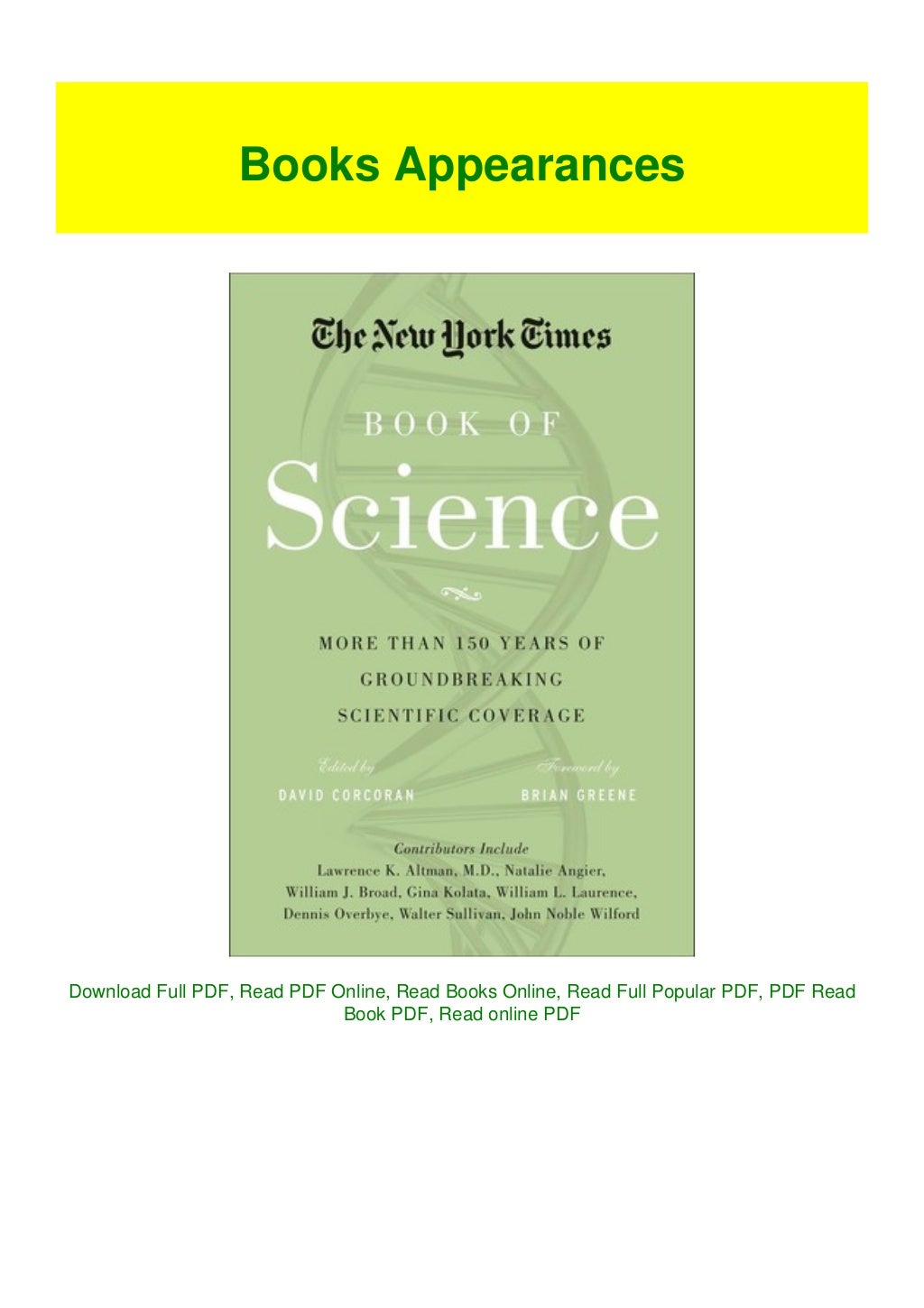 ([PDF])The New York Times Book of Science The Best Science Writing