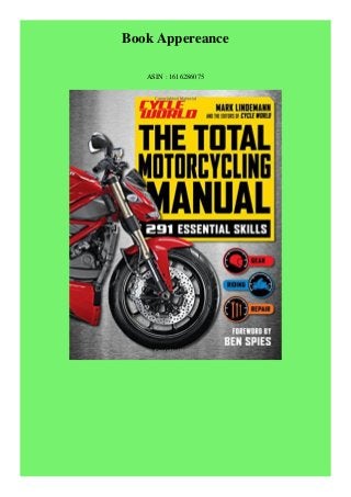 Pdf The Total Motorcycling Manual Cycle World 291 Skills You Need F