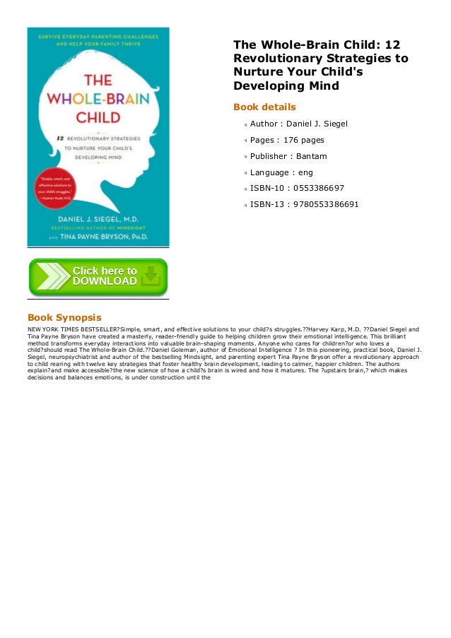 (PDF)The Whole-Brain Child: 12 Revolutionary Strategies ...