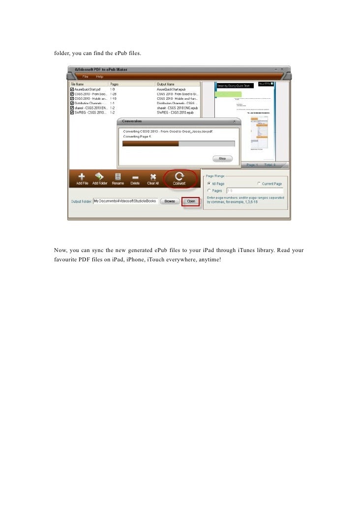 ibook epub to pdf converter