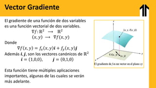 El Gradiente Vector gradiente, matemática, cálculo, vectores. | PDF