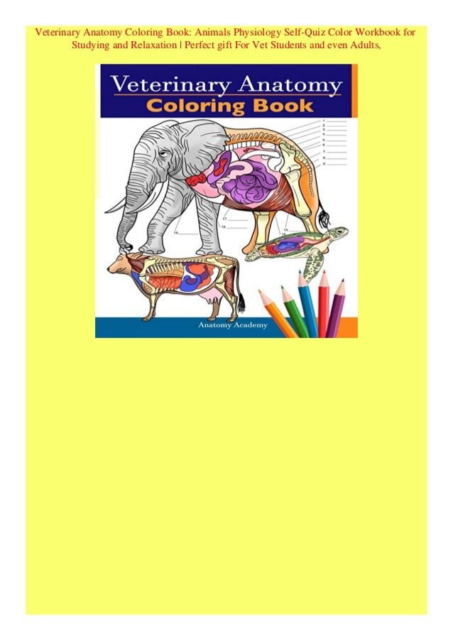 Download Pdf Veterinary Anatomy Coloring Book Animals Physiology Self Quiz C