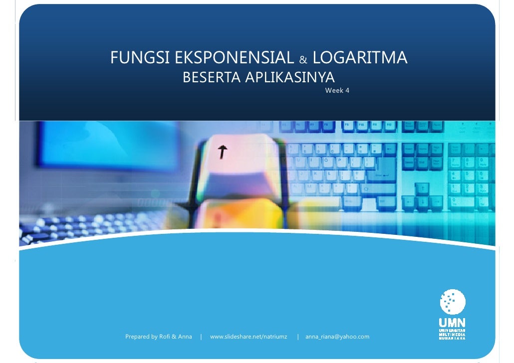 Bmath w4 Fungsi Eksponensial u0026 Logaritma
