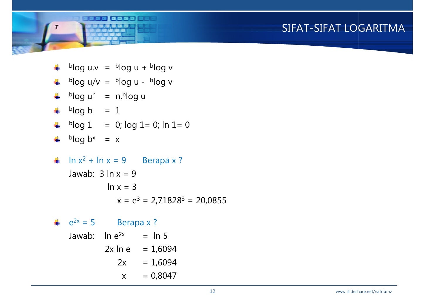 Bmath w4 Fungsi Eksponensial & Logaritma Bmath w4 Fungsi Eksponensial & Logaritma
