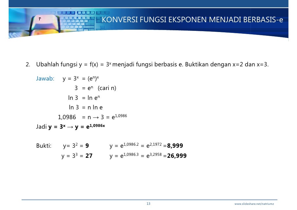 Aplikasi Fungsi Logaritma