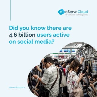 Did you know there are
4.6 billion users active
on social media?
eservecloud.com
 