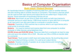 Basic Computer organisation class 11th presentation for any program | PDF