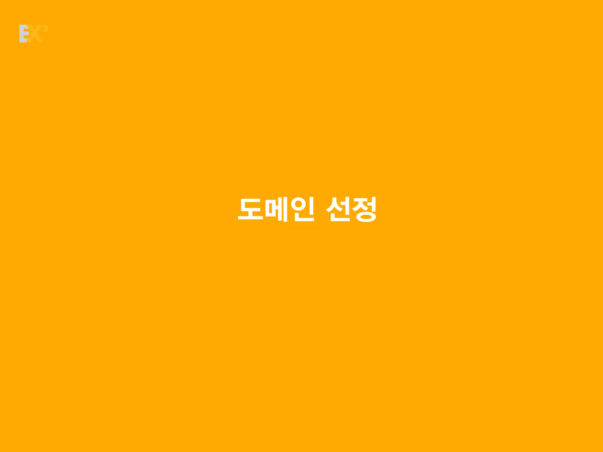 도메인 선정
 