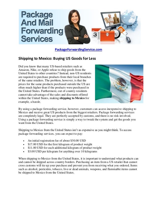 Shopping in the US Shipping to Mexico Package & Mail Forwarding