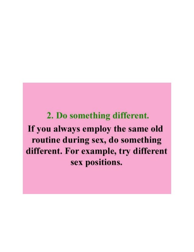 Top 5 ways to make your man happy in bed.