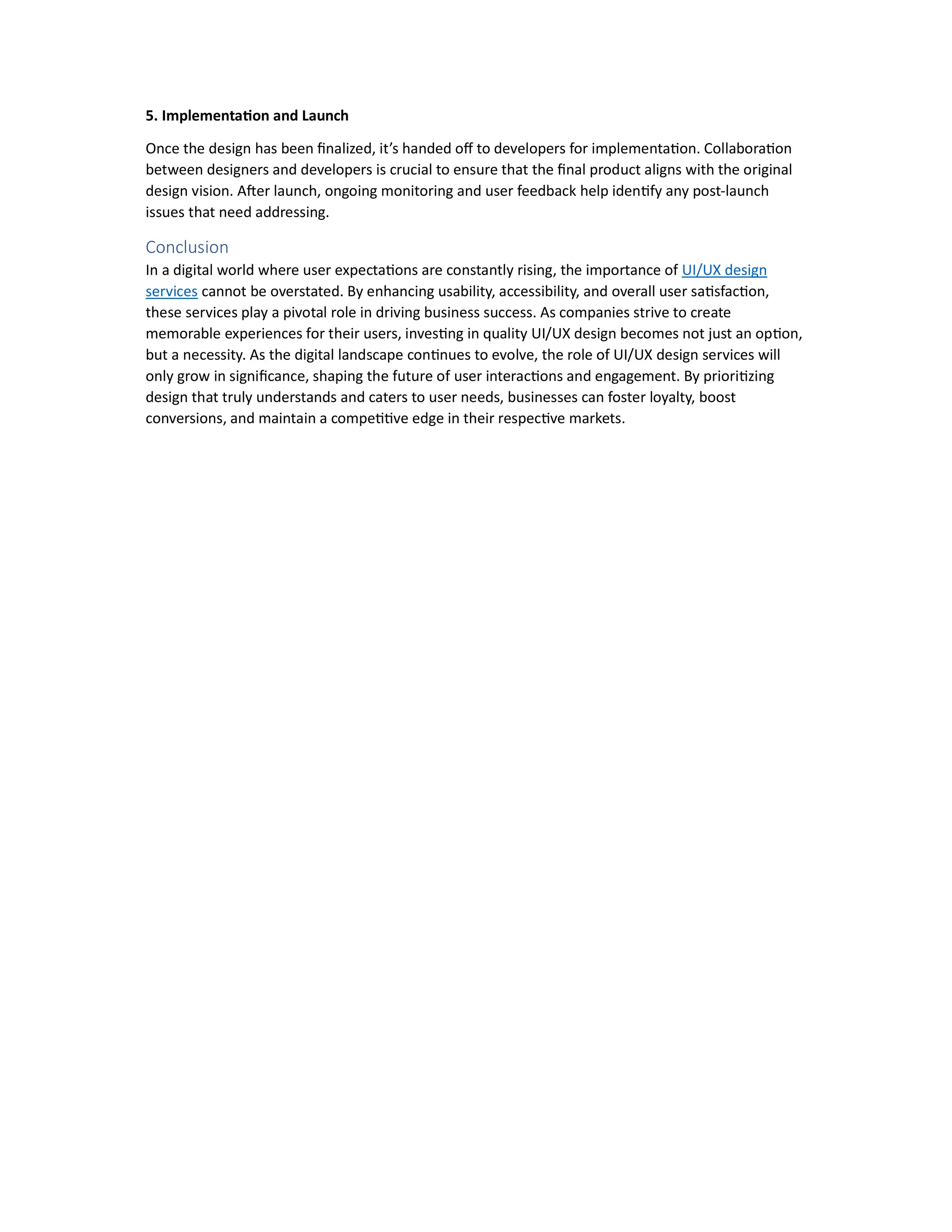 Enhancing User Experience: The Impact of UI/UX Design Services | PDF