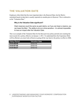 Understanding & Managing Your Workers' Compensation Experience ...