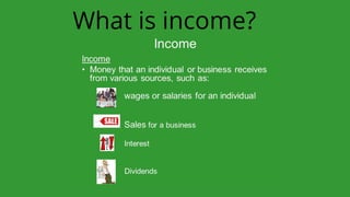 What is income?
 