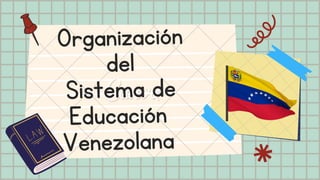 Organización
del
Sistema de
Educación
Venezolana
 