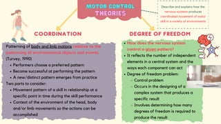 Motor control theories (SED 651 MOTOR LEARNING) | PDF